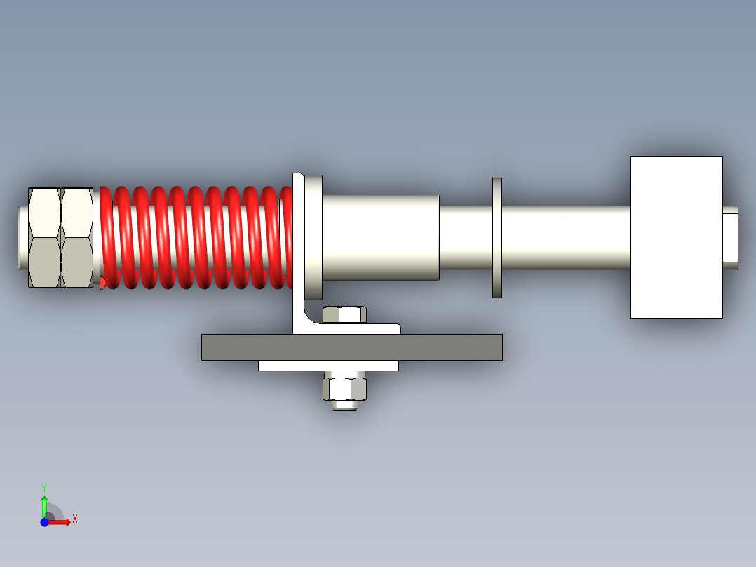 TD75型带式输送机弹簧清扫器 TD6E前视图