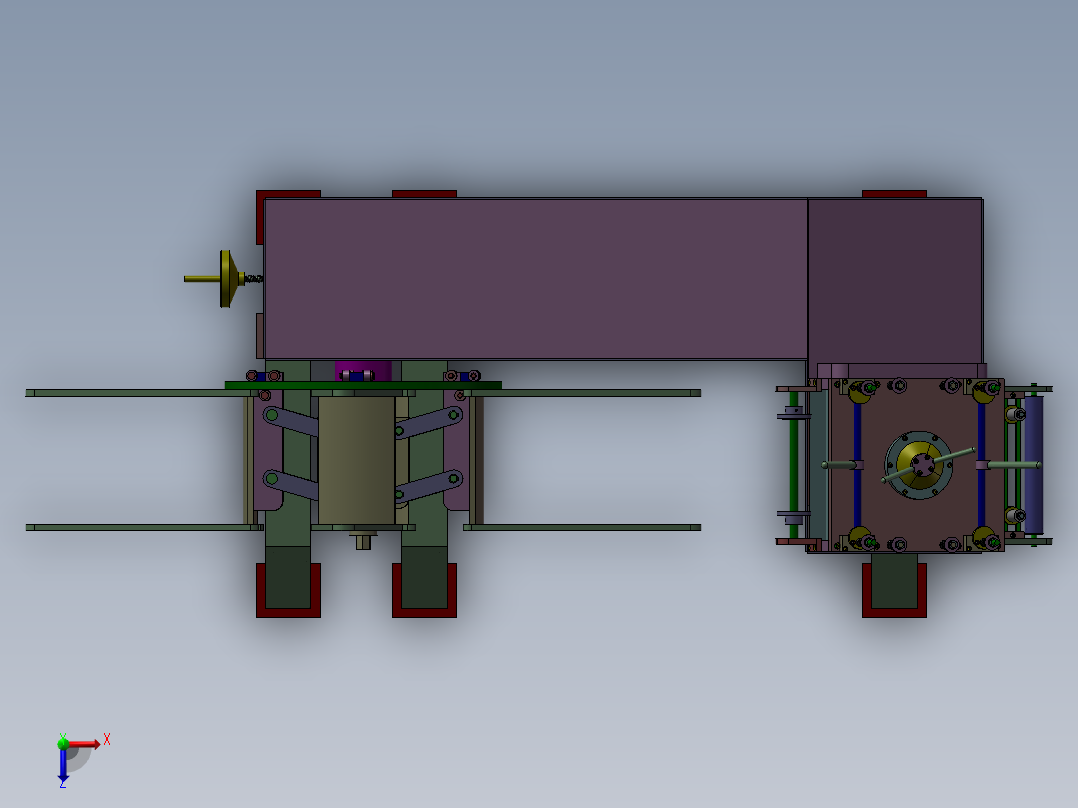 整平收料机俯视图