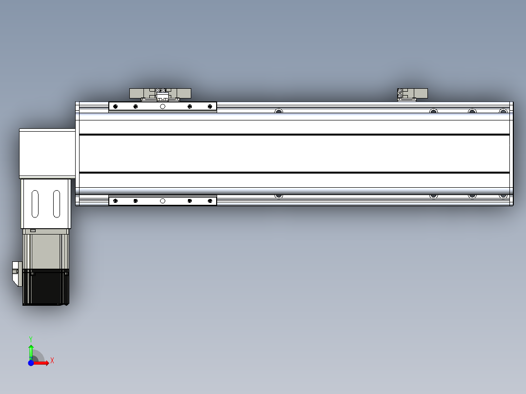 同步带滑台-半封闭B13-L90-S300-L-P40-D3前视图