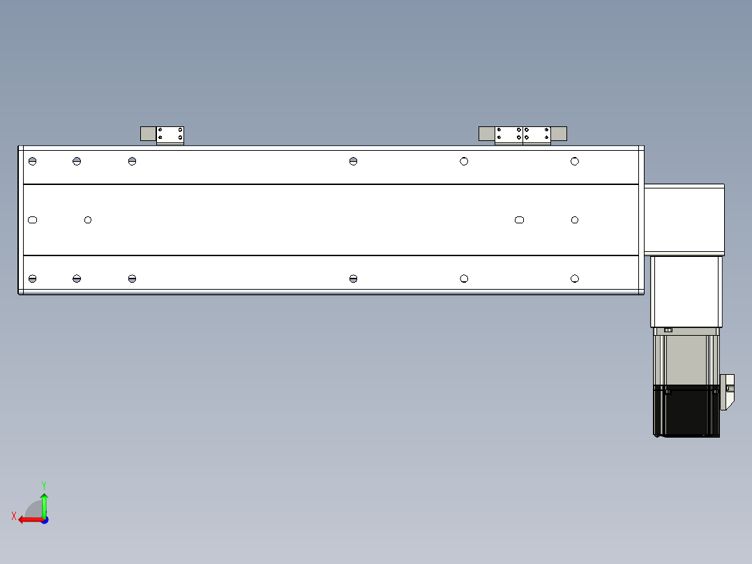 同步带滑台-半封闭B13-L90-S300-L-P40-D3后视图