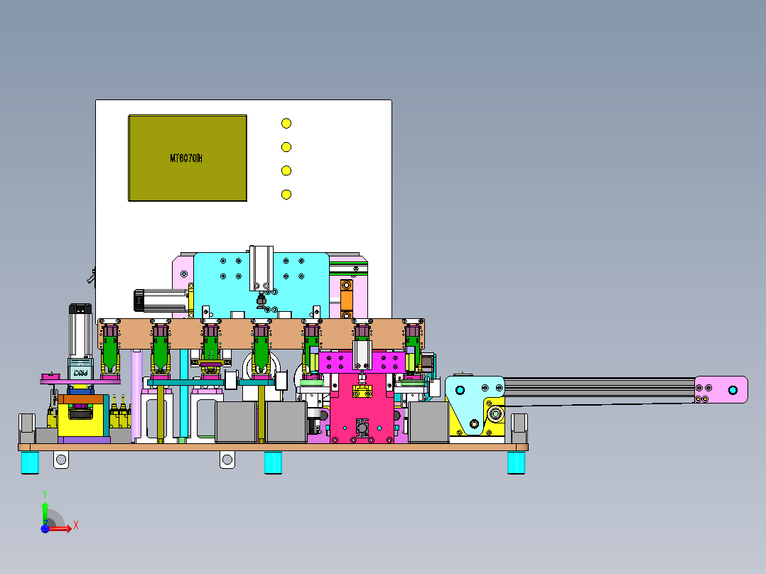通电测试机CCD检测PIN外观尺寸前视图