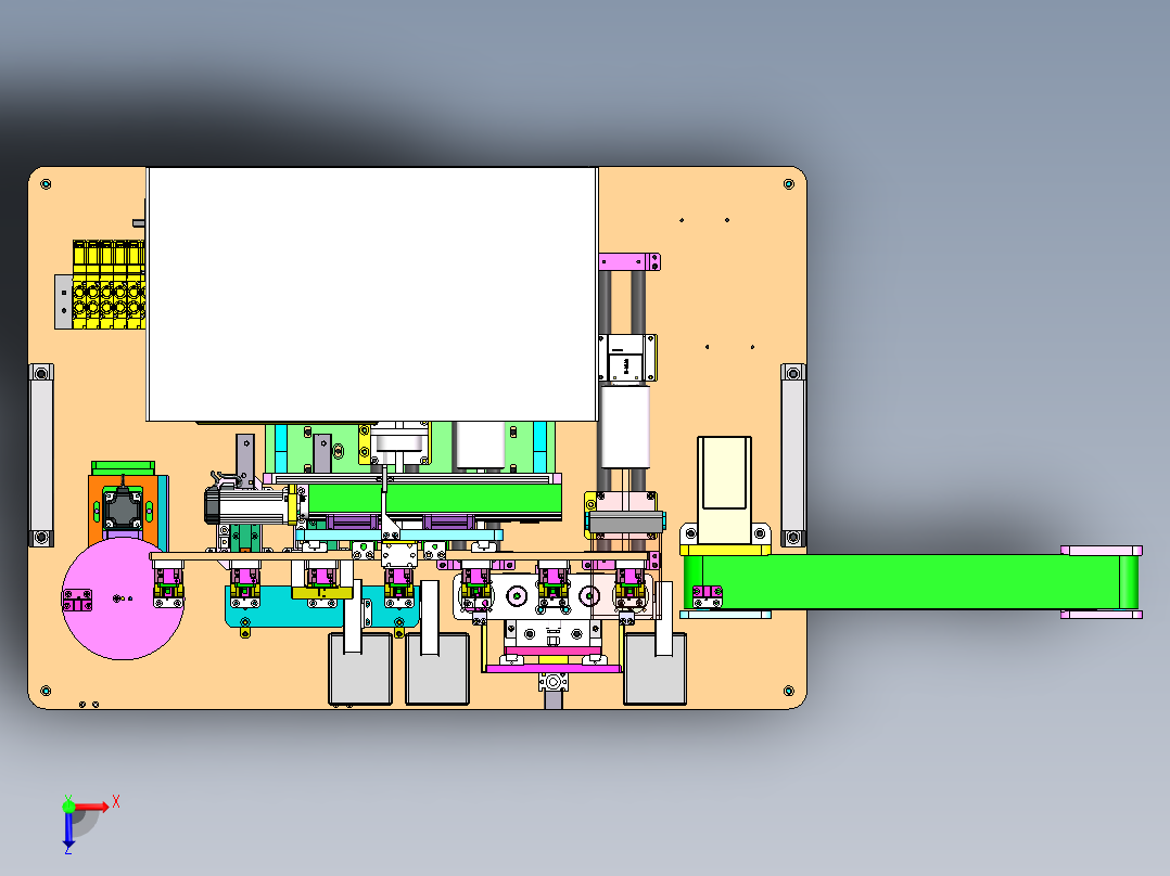 通电测试机CCD检测PIN外观尺寸俯视图