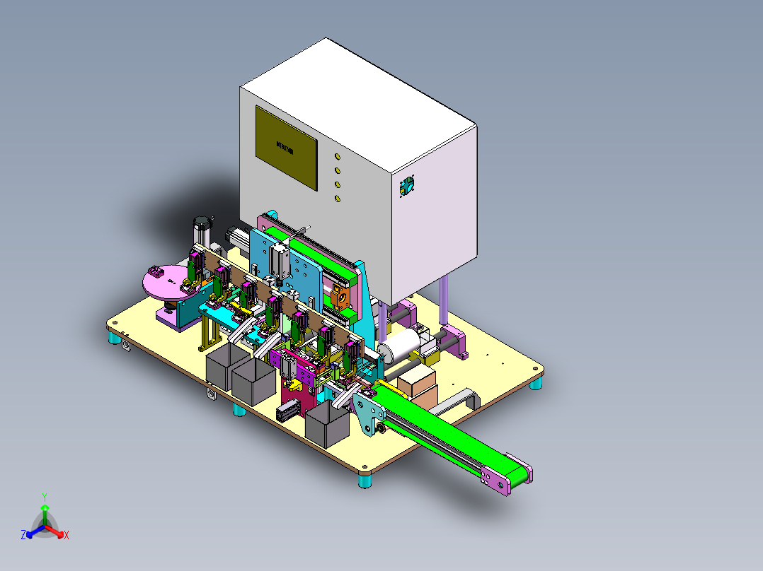 通电测试机CCD检测PIN外观尺寸正等轴测图
