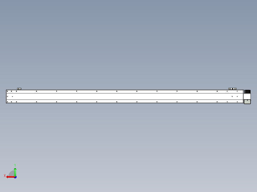 同步带滑台-半封闭B13H-L45-S2100-LU-P40-D3后视图