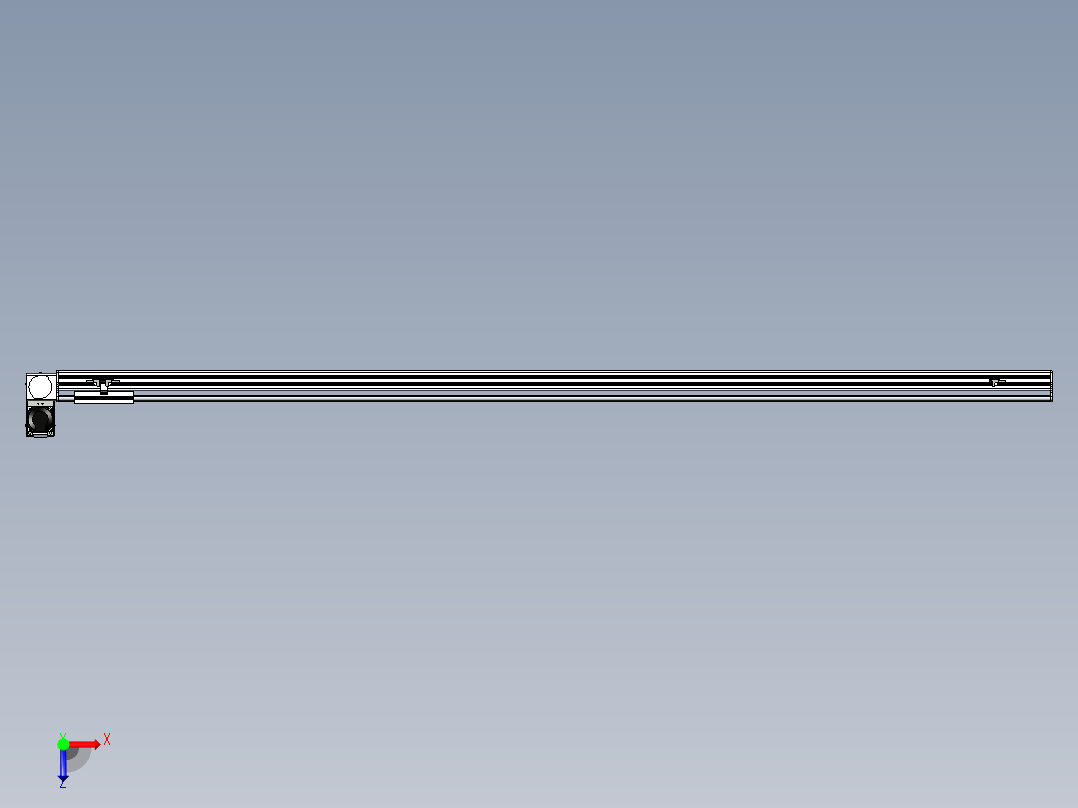 同步带滑台-半封闭B13H-L45-S2100-LU-P40-D3俯视图