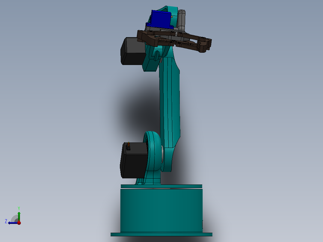 使用ESB进行机器人手臂模拟右视图