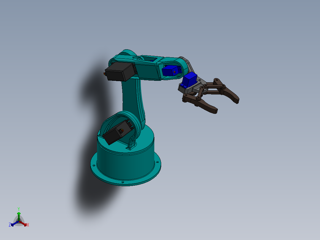 使用ESB进行机器人手臂模拟正等轴测图
