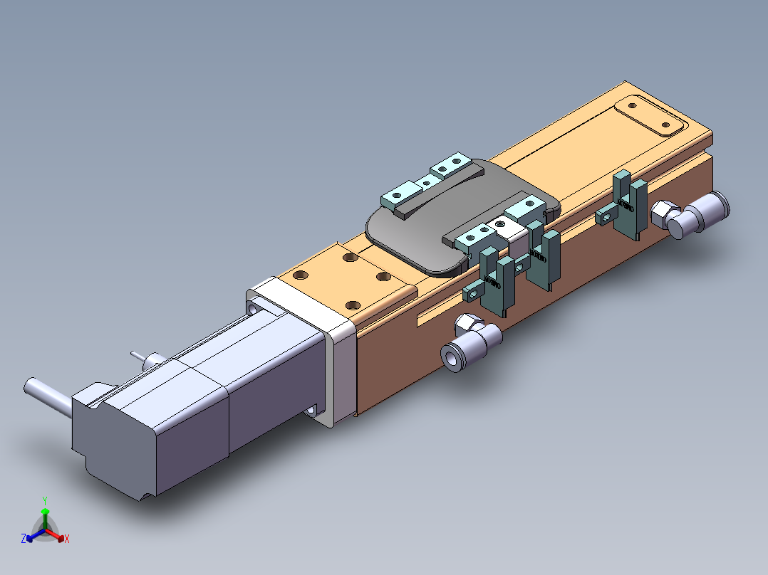MCH丝杆全封闭MCH5M-BC-100W正等轴测图