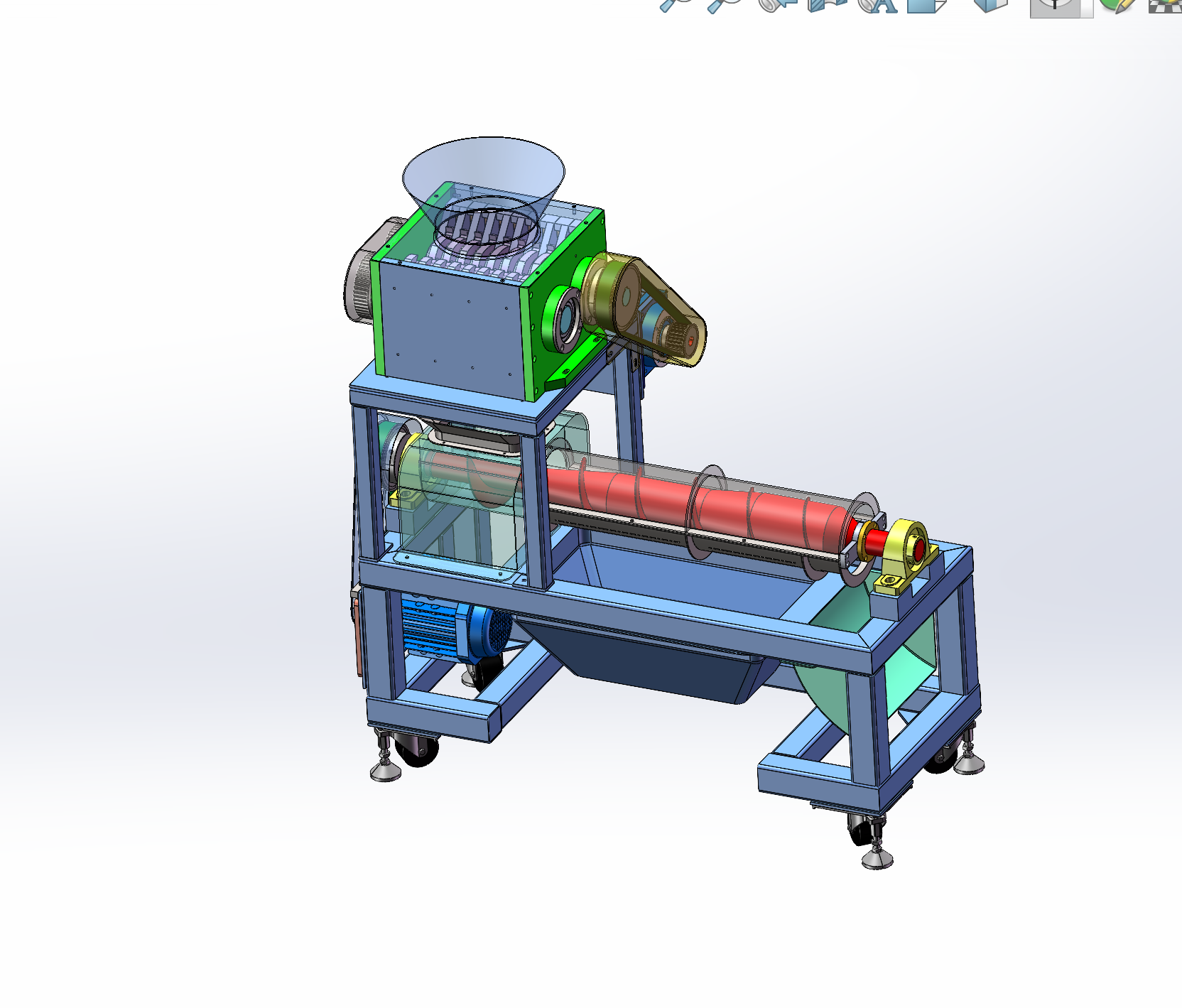 厨余垃圾尾菜处理机三维