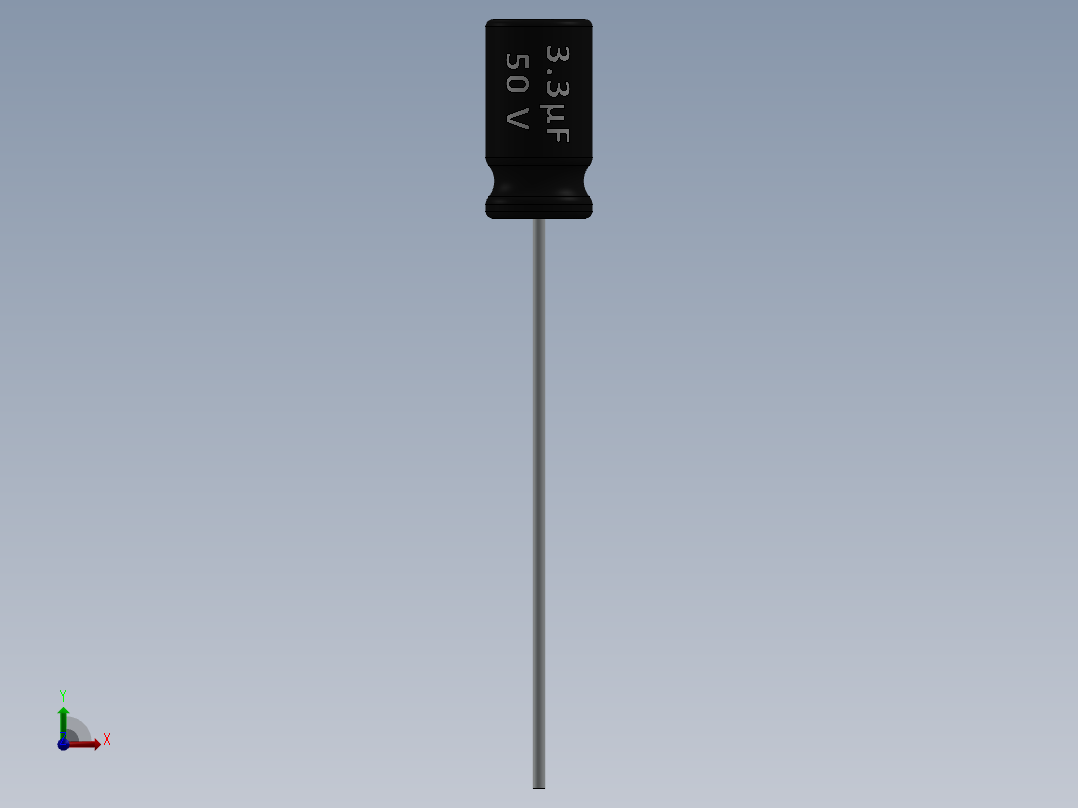 电容器 二极管 电阻器-Capacitor 3.3uF-50V前视图