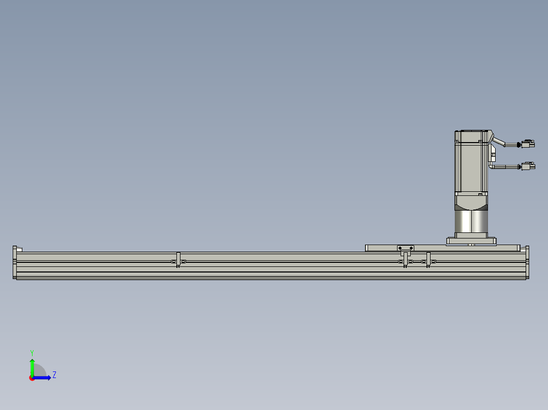 东锦齿条传动DH136G-S600-BU-减速机+P400W左视图