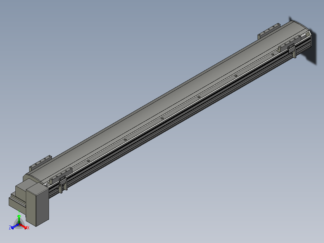 直线模组WG-LHB12-S1200-RD设计图纸正等轴测图
