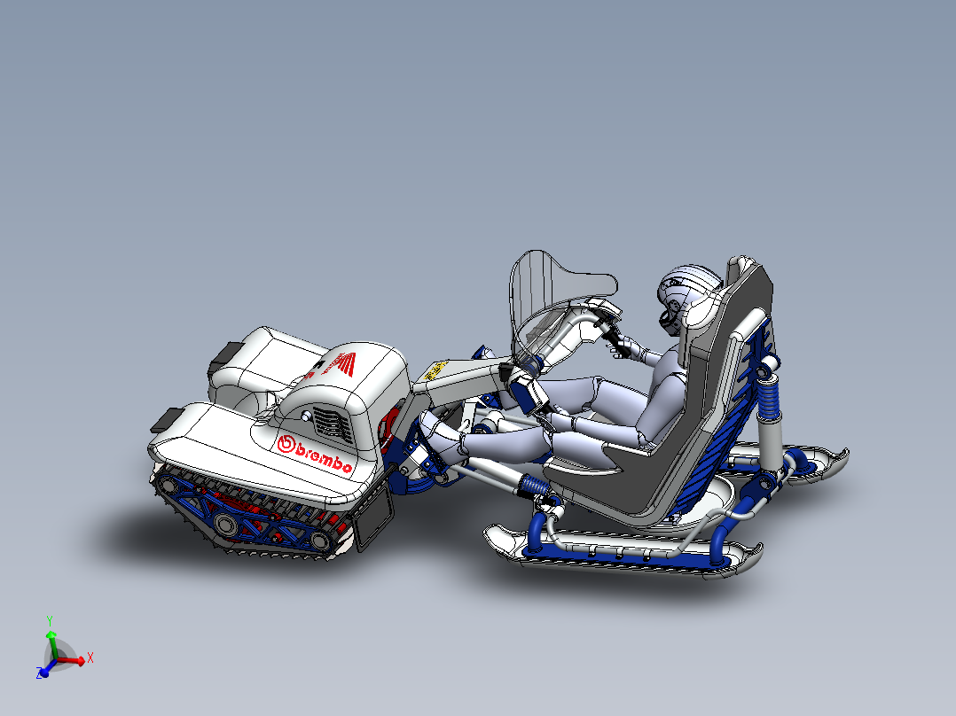 雪地漂移履带车