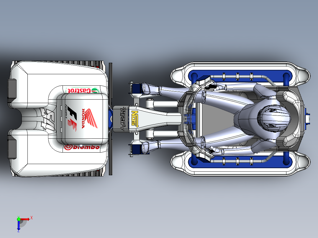 雪地漂移履带车俯视图