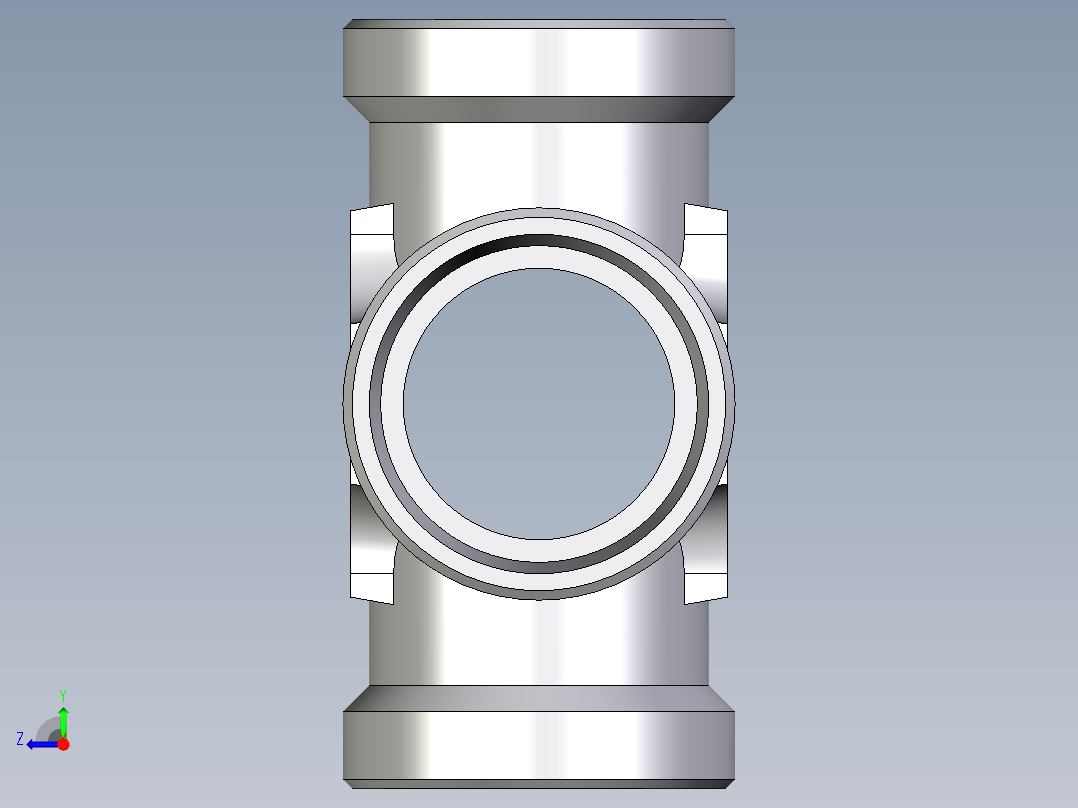 卡套式工业通用硬管接头EO_Union_cross_K42LCFX右视图