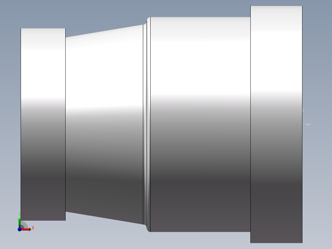 管箍-异径有边 DN20-DN15前视图
