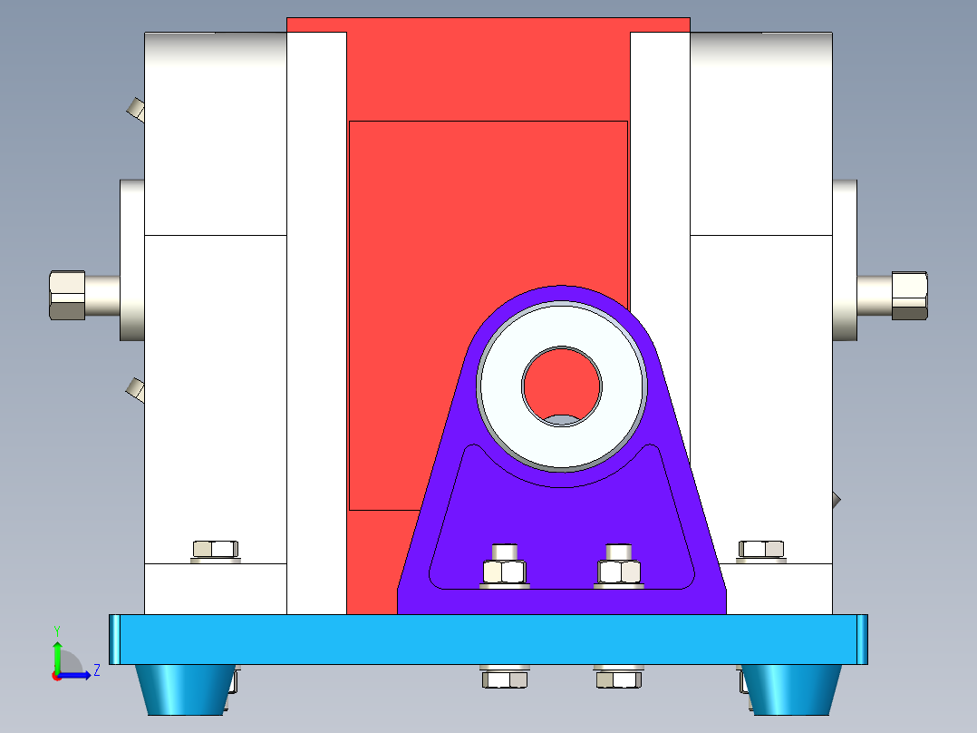 双支撑镗床夹具教学模型含三维+CAD左视图