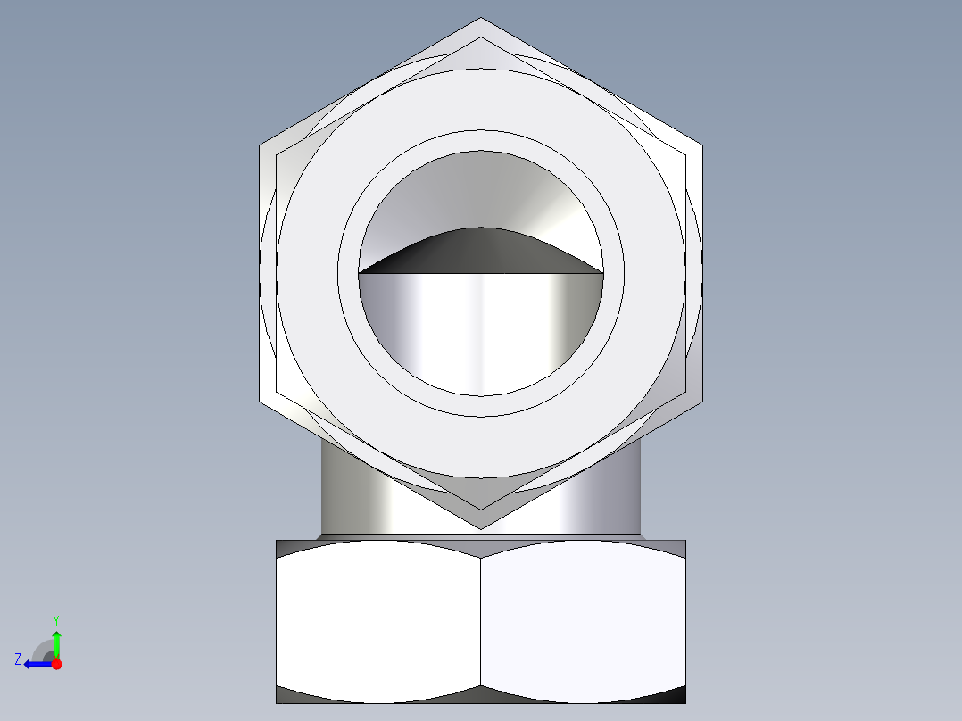 卡套式工业通用硬管接头EO_Bulkhead_elbow_WSV42ZL71右视图