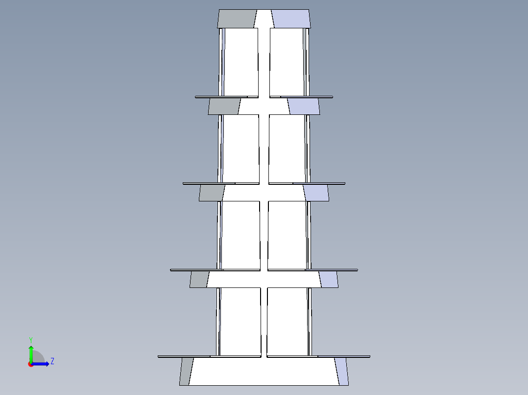 购物展示架左视图