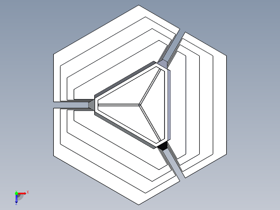 购物展示架俯视图
