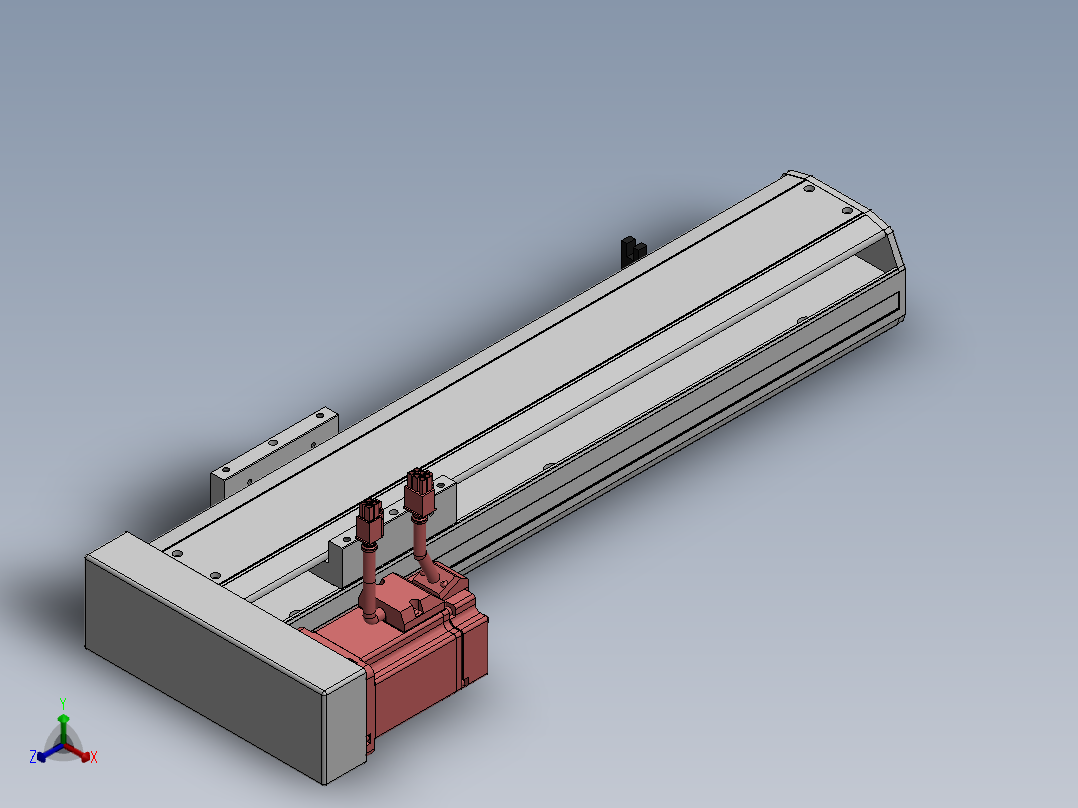 精密模组MY120-T10-300L-BL-P20B-C4-C正等轴测图