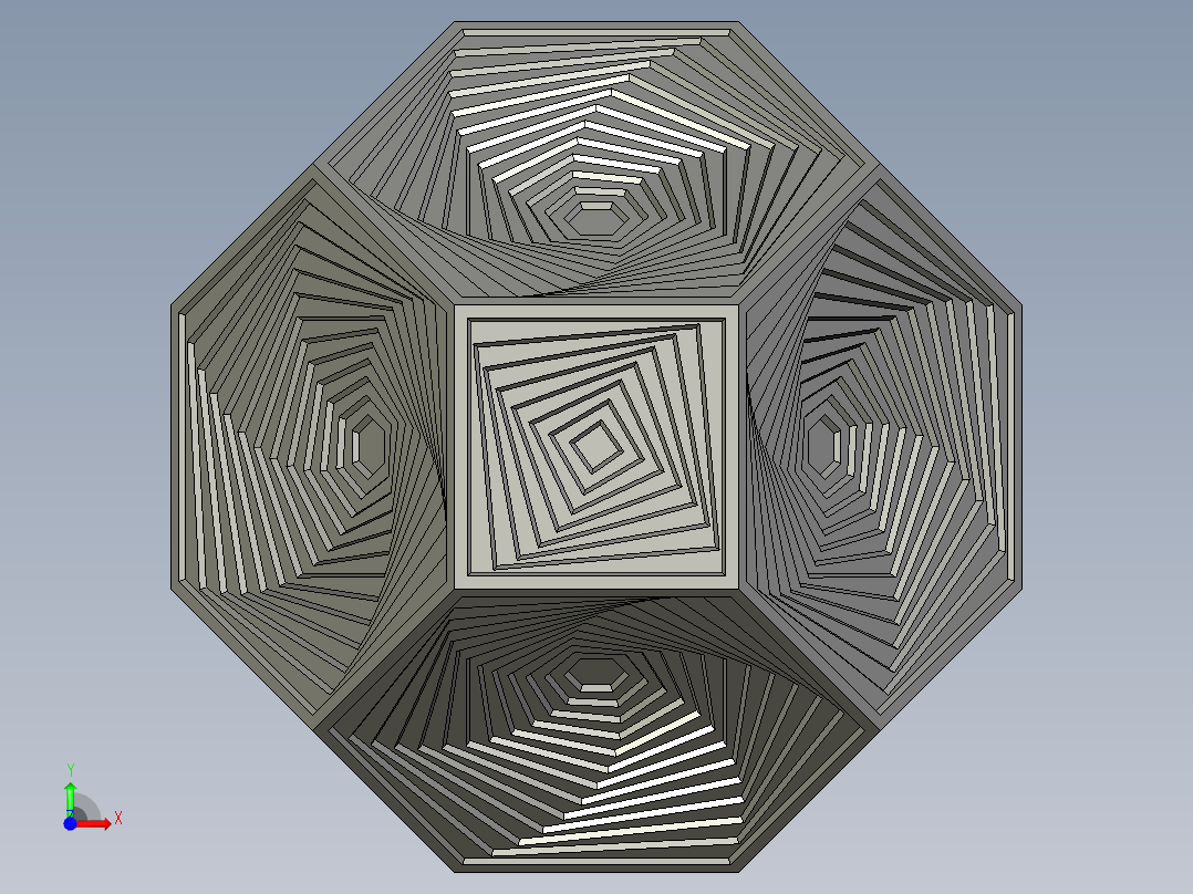 艺术六面体前视图