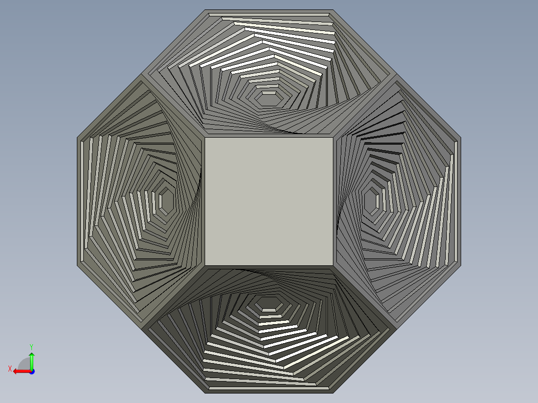 艺术六面体后视图