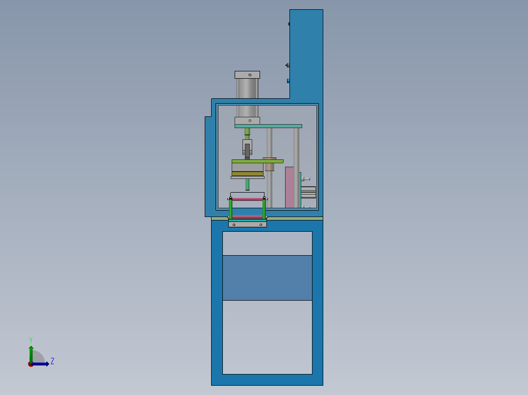 AL头道D条定长打孔一体机（sw18可编辑+工程图）左视图