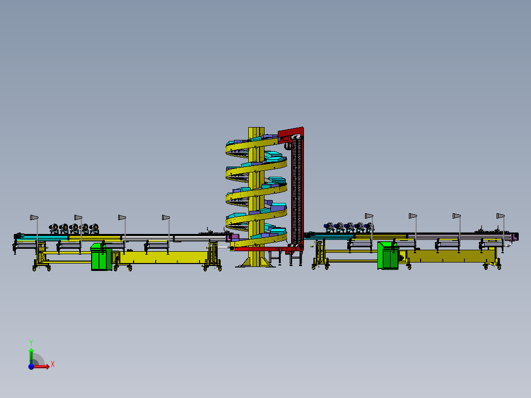 自动升降环形动力生产称重线sw17可编辑前视图