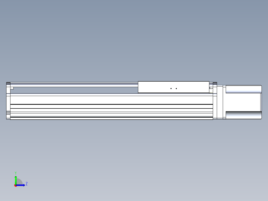 东锦丝杆传动-直线滑台模组DH270-C-L10-S400-BC-T1000W-C3左视图
