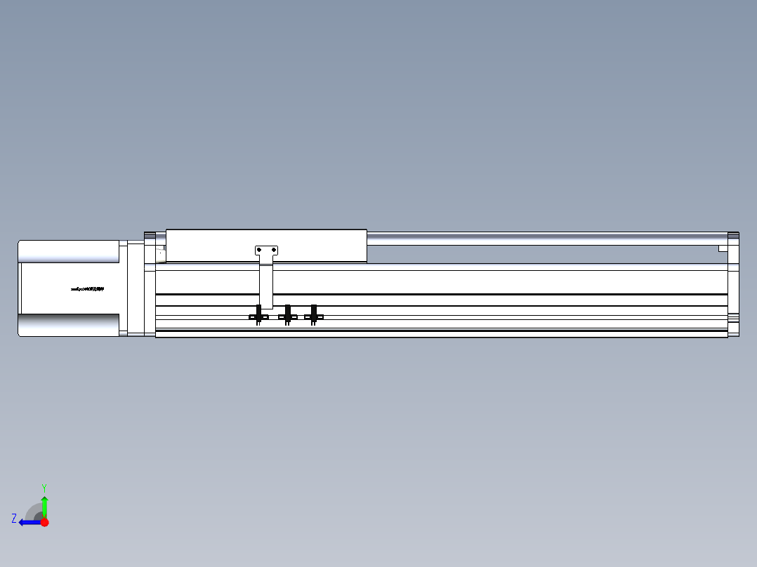 东锦丝杆传动-直线滑台模组DH270-C-L10-S400-BC-T1000W-C3右视图