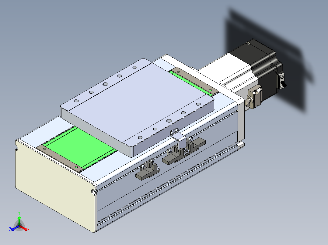 丝杠滑台-全封闭-EC17-Lx-C-S50-BC-P75-D3正等轴测图