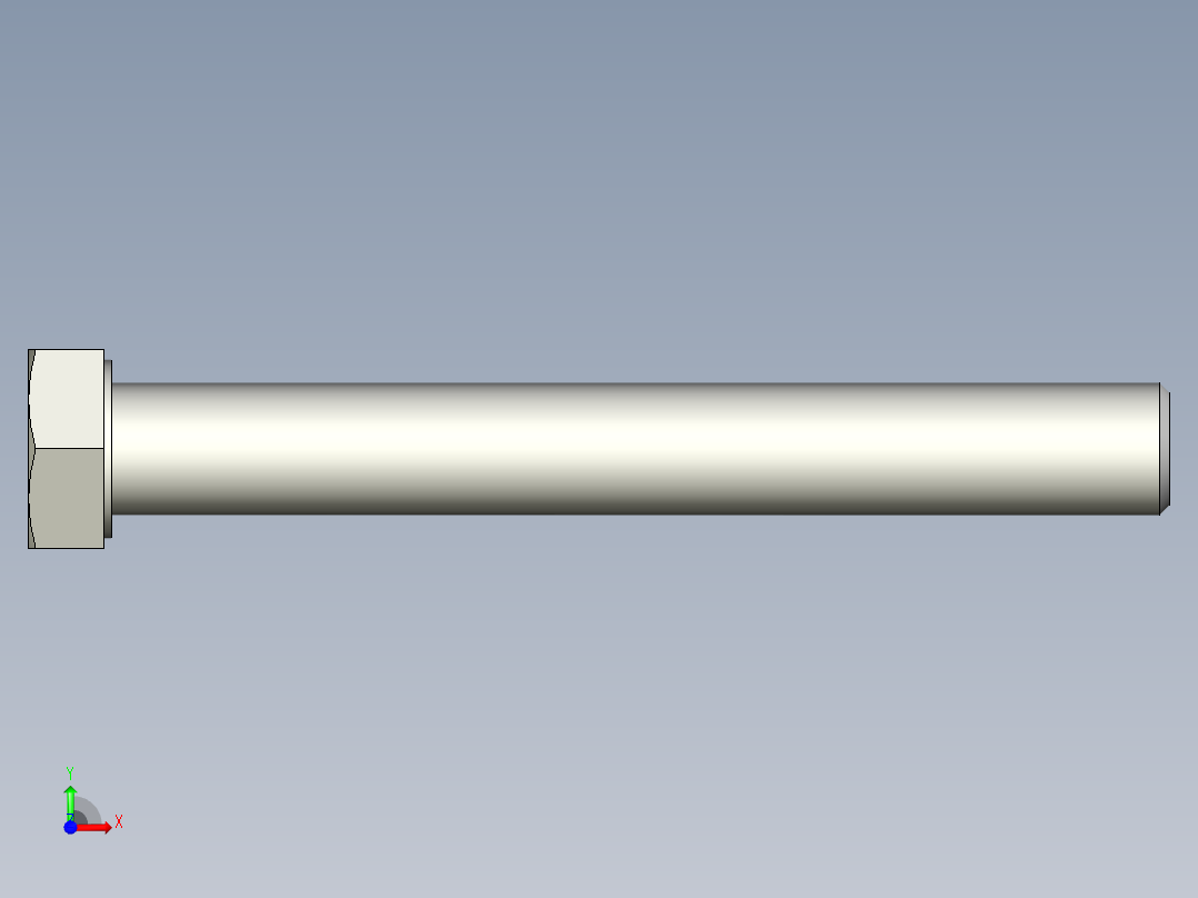 螺钉-DIN_931-M20x2.5x160_30.stp前视图