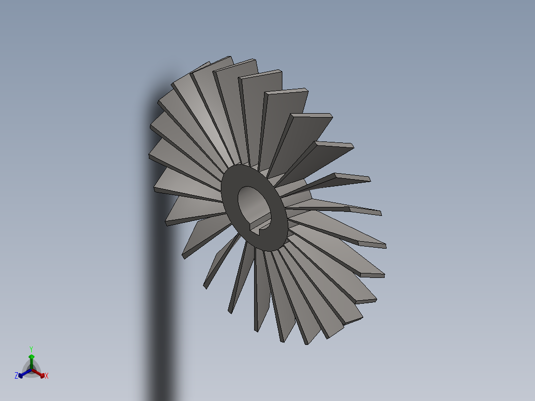 涡轮 叶片 涡扇 (35)正等轴测图