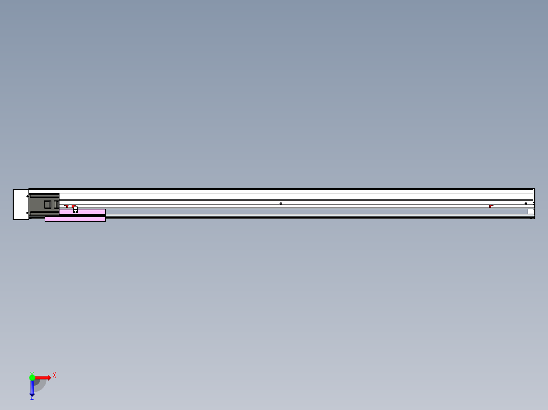 VF丝杆传动-一般环境VF22-L20-C-S1500-BR-P75-C4俯视图