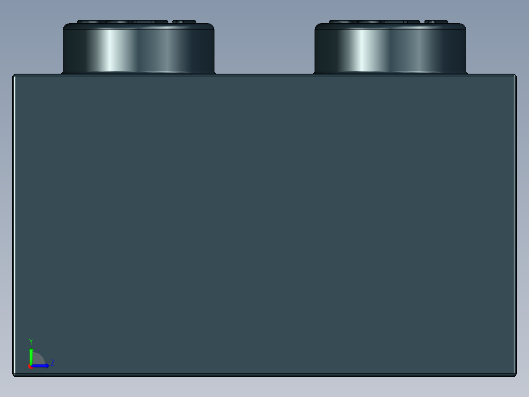 乐高套装 4421基本积木-300326 Black Brick 2 x 2.STEP左视图