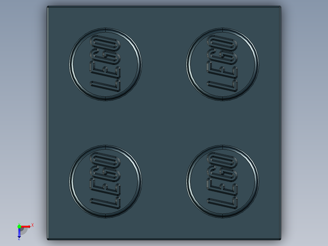 乐高套装 4421基本积木-300326 Black Brick 2 x 2.STEP俯视图