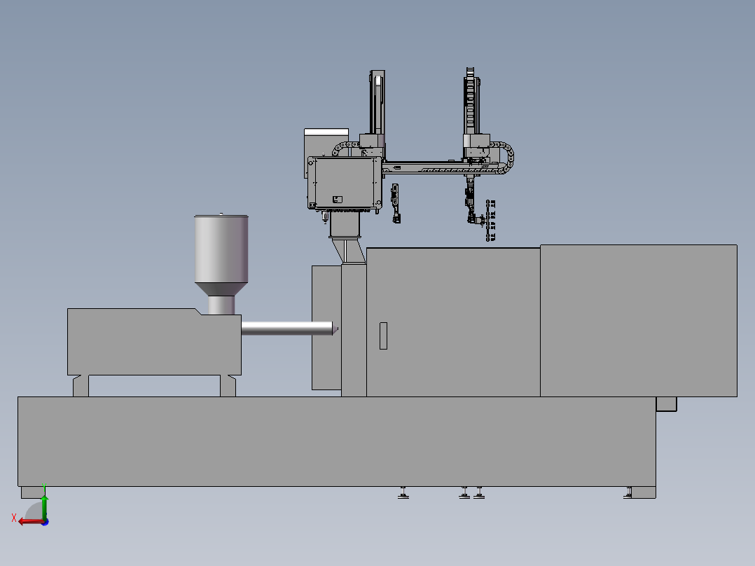 机械手 取出 折叠 码垛后视图