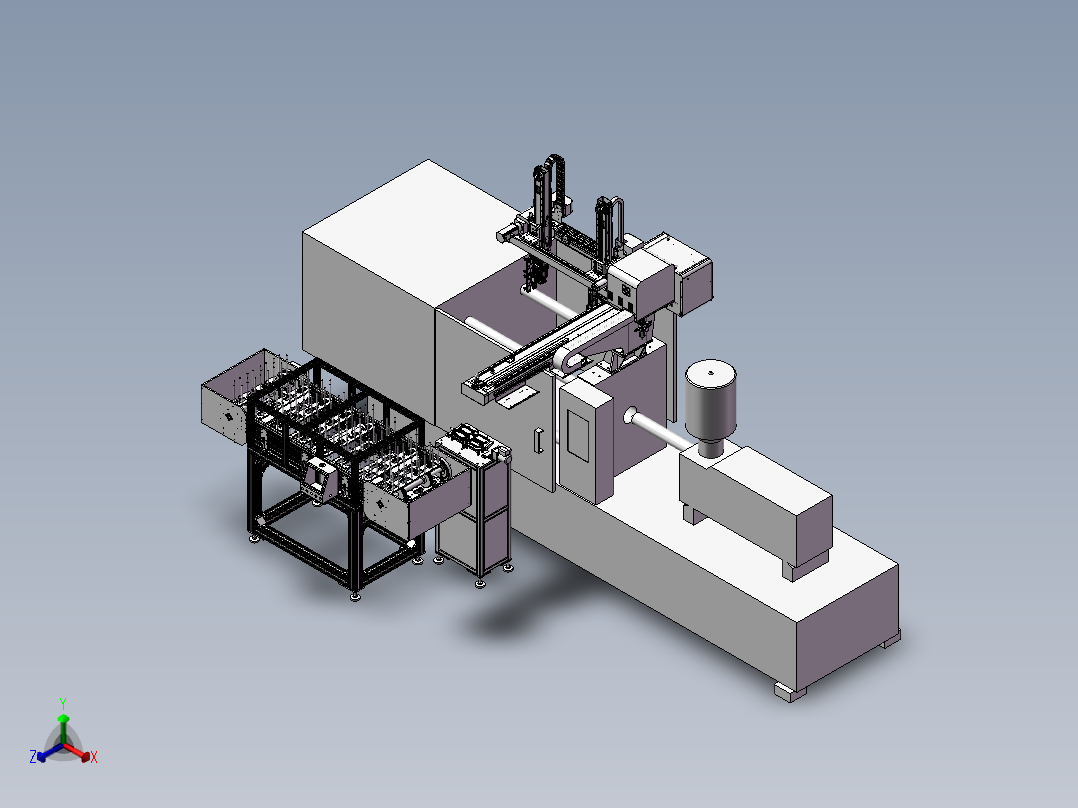机械手 取出 折叠 码垛正等轴测图