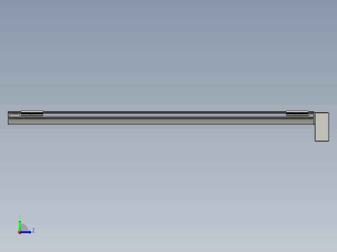 直线模组LHB17-L40-S1800-LD设计图纸左视图