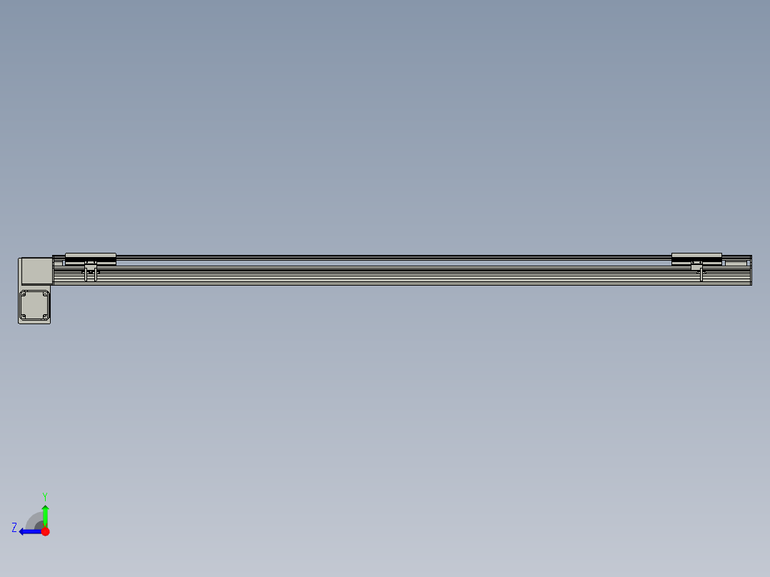直线模组LHB17-L40-S1800-LD设计图纸右视图