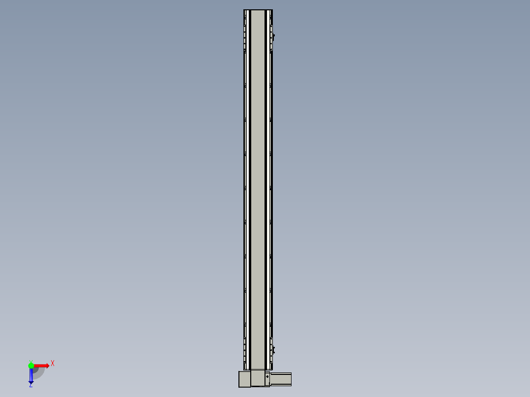 直线模组LHB17-L40-S1800-LD设计图纸俯视图