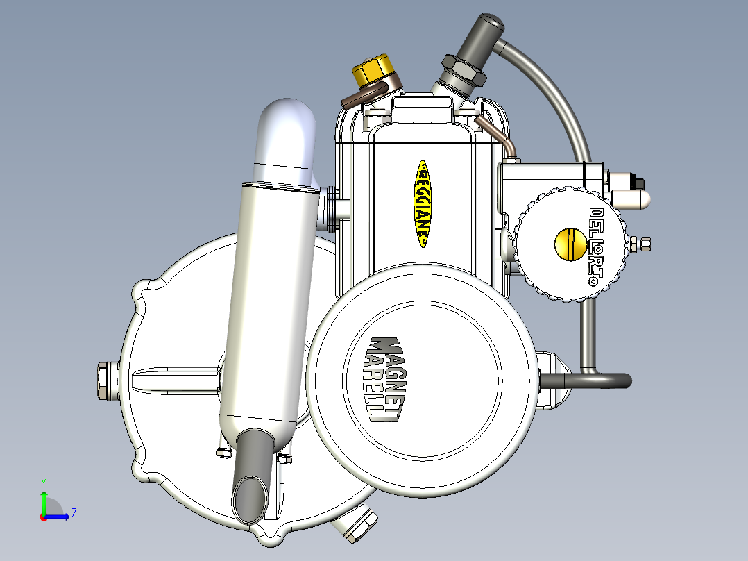 自行车发动机左视图