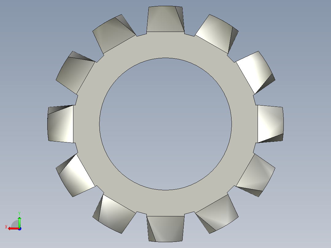 垫圈 外牙锁 公制-EXTERNAL TOOTH LOCK WASHER for M8 SCREW.STEP后视图