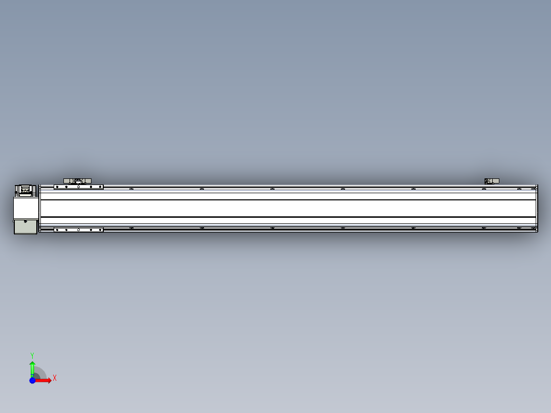 同步带滑台-半封闭B13H-L45-S1150-LD-P40-D3前视图