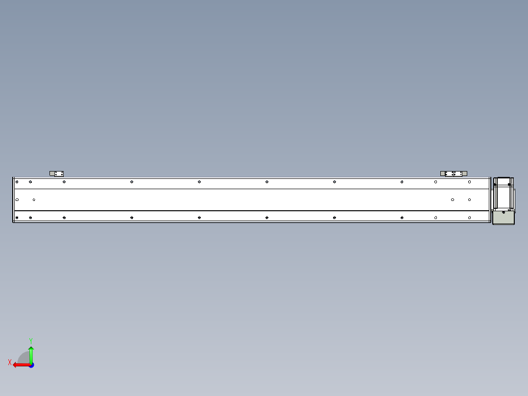 同步带滑台-半封闭B13H-L45-S1150-LD-P40-D3后视图