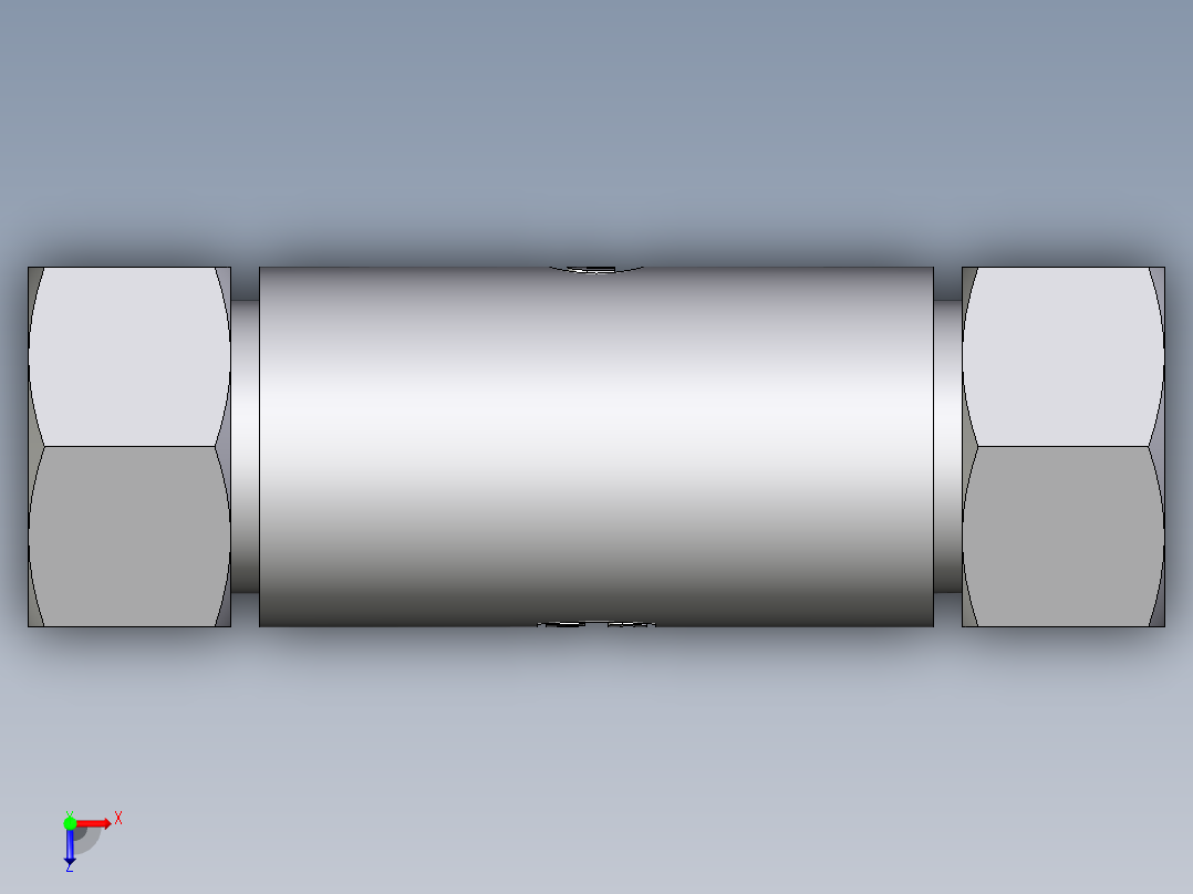 卡套式工业通用硬管接头EO_Weld_bulkhead_fitting_ESV18ZL71俯视图