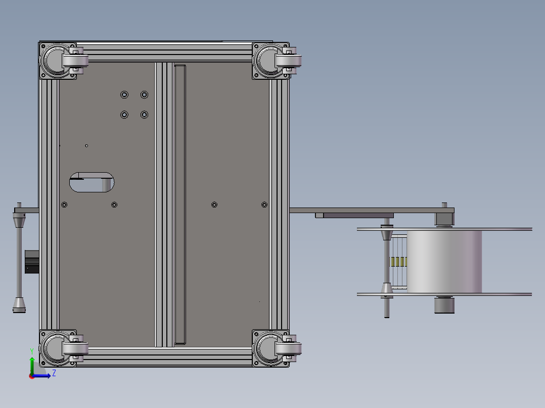 电容剪脚折弯（sw18可编辑+工程图+bom）左视图