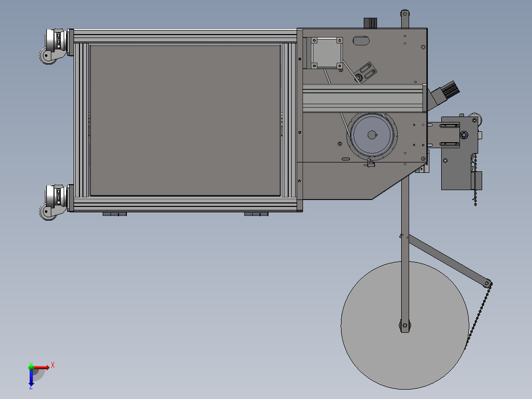 电容剪脚折弯（sw18可编辑+工程图+bom）俯视图