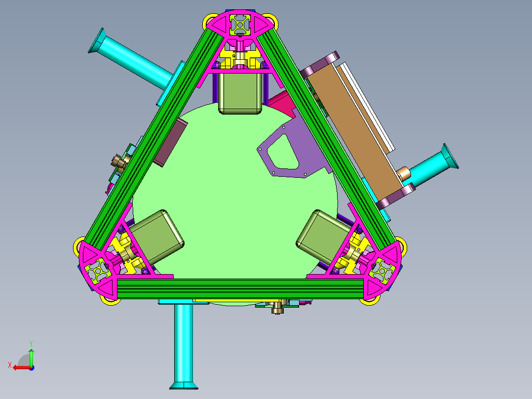 铝合金框架并联结3D打印机后视图